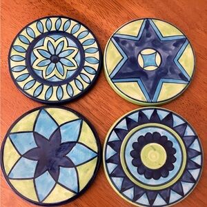 Pier 1 Multicolor Geometric Coaster Set